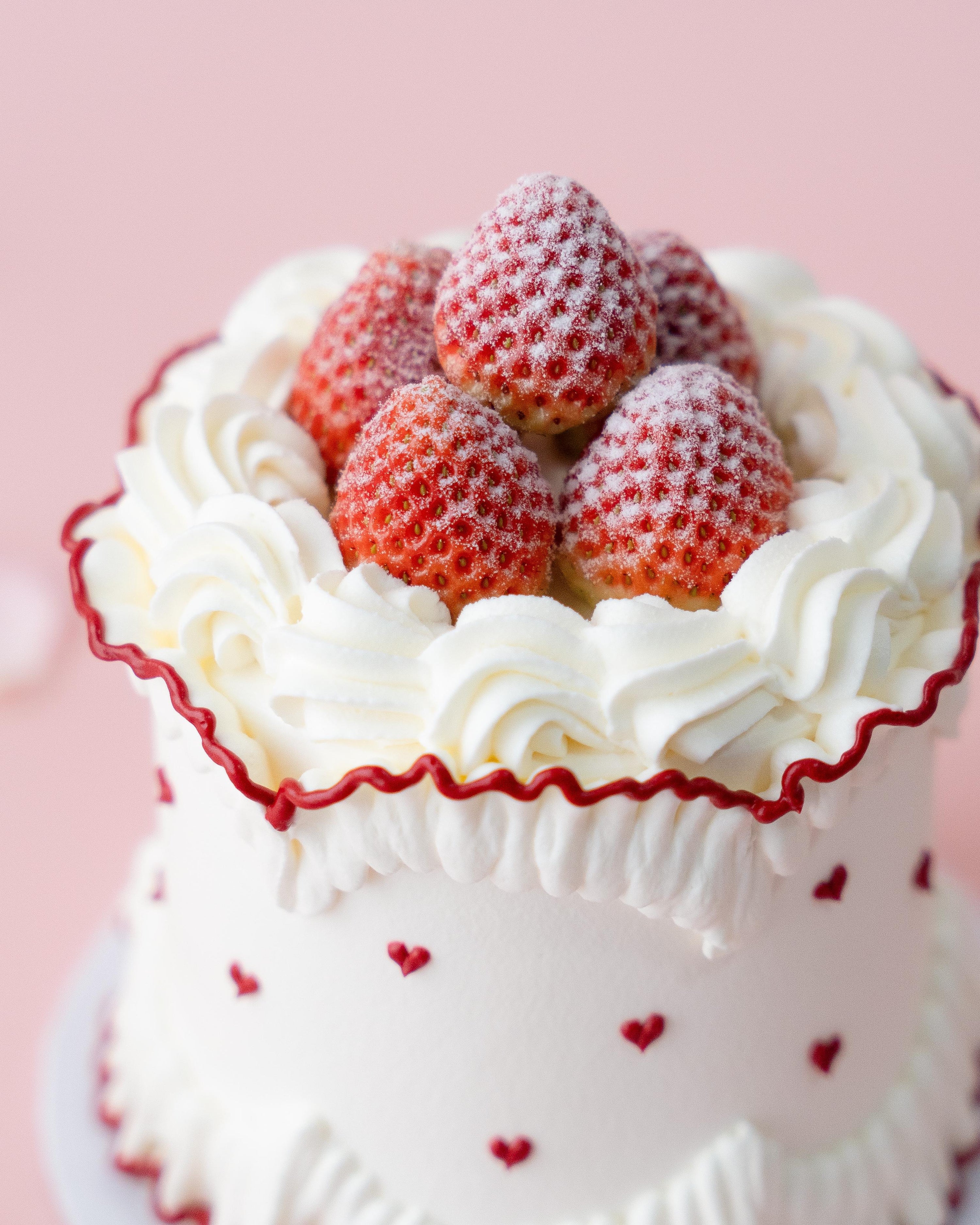 Valentine’s Day Edition Strawberry Chiffon Cake