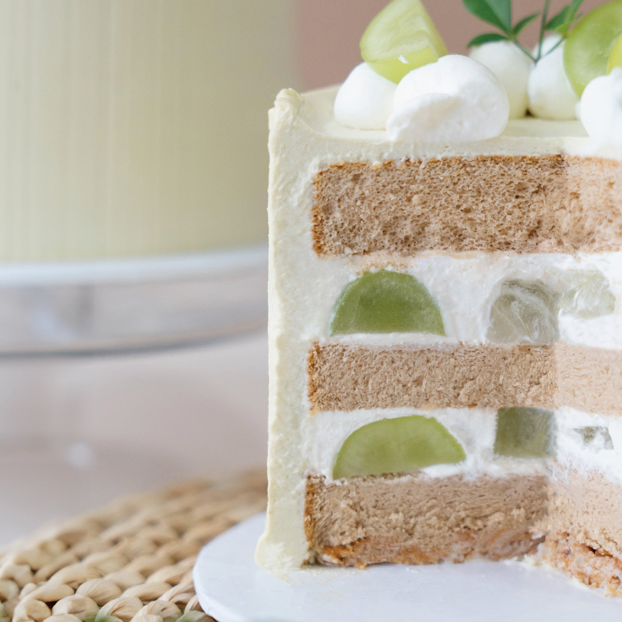 Japanese Shine Muscat Jasmine Tea Chiffon Cake