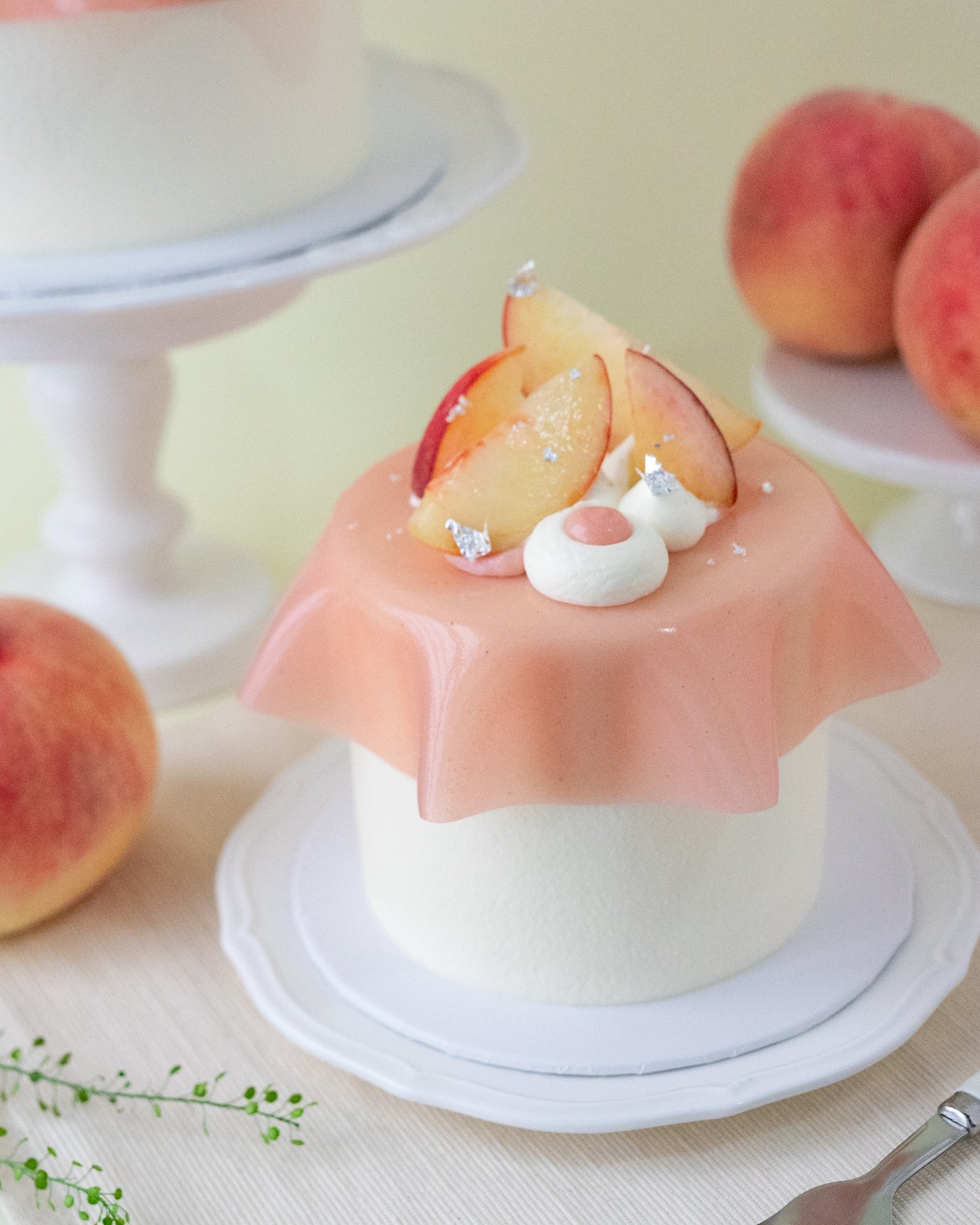 Japanese Yamanashi Peach Earl Grey Chiffon Cake