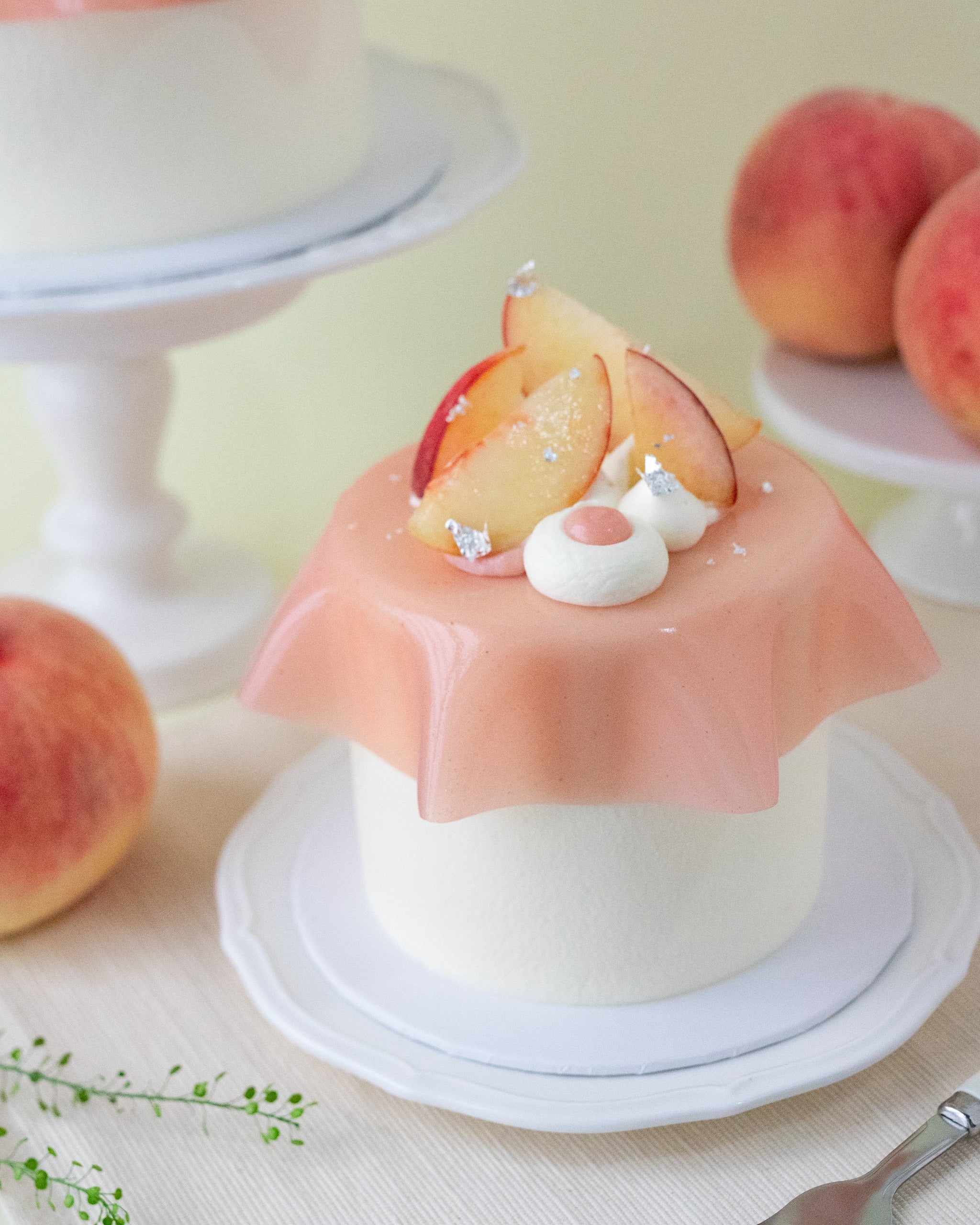Japanese Yamanashi Peach Earl Grey Chiffon Cake